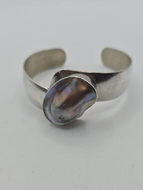 Jay King Desert Rose Trading Sterling Silver Cuff Bracelet with Iridescent MOP